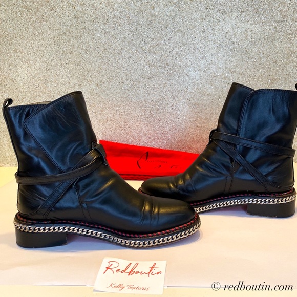 Christian Louboutin Shoes - Louboutin Chelsea Black Leather Boots❤️Sold